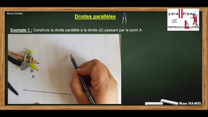 DROITES - Tracer une droite parallèle à .... passant par... au compas