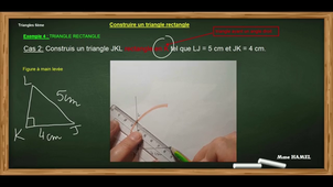 Construire un triangle rectangle  (avec la longueur de l'hypoténuse)