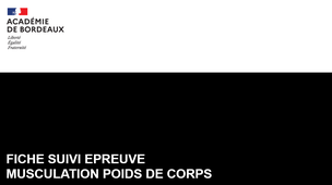 Epreuve ponctuelle EPS_Musculation poids de corps_Fiche de suivi