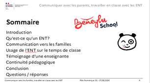 Communiquer avec les familles, travailler en classe avec les ENT - Mdn - 27/05/2026
