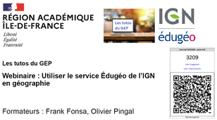 Tuto du GEP : Utiliser le service Édugéo de l’IGN en géographie