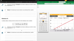 ajustement affine avec la calculatrice numworks