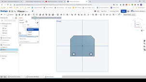 ONSHAPE modeleur 3D SaaS - TP Plieuse: TP3 Guide de création de la plaque latérale.