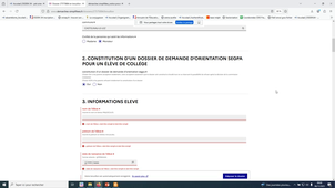 Procédure de dépôt de dossier de demande d'orientation segpa élève 2nd degré, première demande, département de l'Hérault