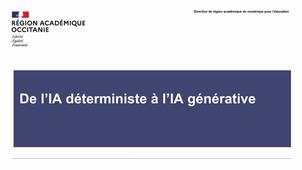 Histoire des techniques d'IA. De l'IA déterministe à l'IA générative