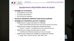 Rénovation du BTS Architectures en Métal : Conception et Réalisation (AMCR) Les besoins en equipements