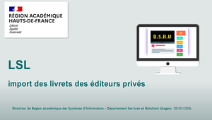 LSL import livrets des éditeurs privés