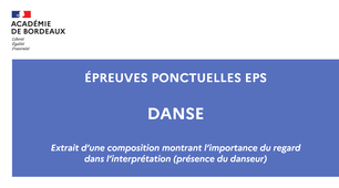 Epreuve ponctuelle Danse_Regard