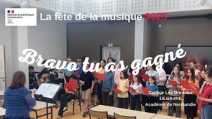 Collège les Ormeaux - Le Havre - bravo tu as gagné