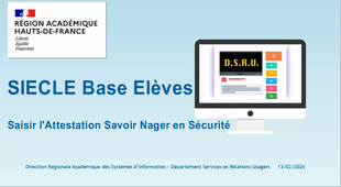 Saisir l'attestation ASNS