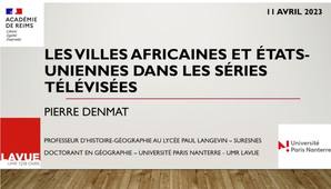 Café HG avril 2023 : Les villes africaines à travers les séries