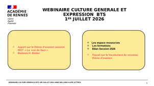 Webinaire Culture générale et expression sur le thème du vrai et du faux