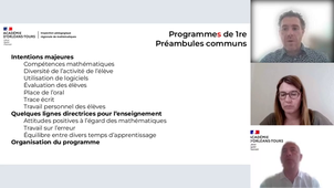 RDVM-CLG+LYC : Nouveaux programmes - part 1/2