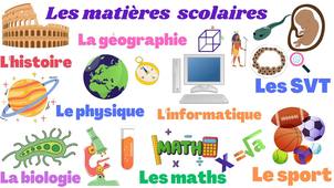 les matières scolaires