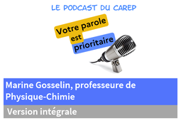 Entretien avec Marine Gosselin, professeure de Physique-Chimie