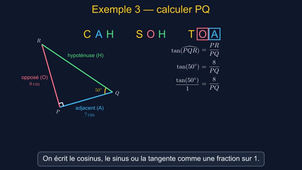 Calculs de longueurs utilisant la trigonométrie (3e)