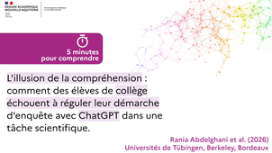 5 minutes pour comprendre : IA et l'illusion de compréhension chez des élèves de collège