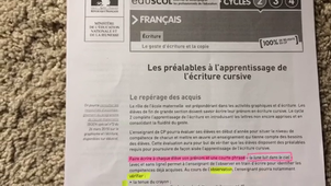 Apprentissage de l’écriture dans les meilleures conditions.