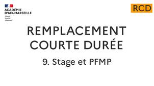 RCD : 9. Stage et PFMP