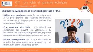 OST1f-Les incidences sociétales, notamment l'étude du biais et de l'effet de l'usage d'une intelligence artificielle (IA).