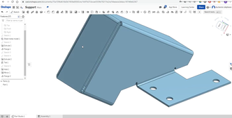 ONSHAPE modeleur 3D SaaS - Exploitation en métallerie TP Tôlerie avec le modeleur ONSHAPE.