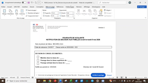 Tutoriel poursuite de scolarité word