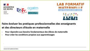 Ac Reims  - Declinaison académique du Lab Formatif Maternelle