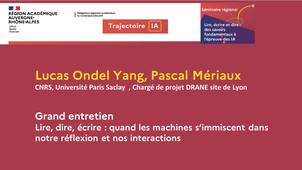 Clôture - Entretien avec Lucas Ondel Yang - Grand témoin de la journée