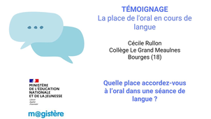 TraAM parcours Lettres_Oral et étude de la langue - témoignage n°2