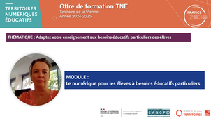 TNE : numérique et élèves à besoins éducatifs particuliers (découverte)