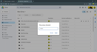01 DRIVE Créer un Dossier Répertoire sur son Drive