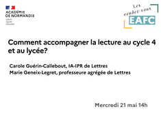 Accompagner la lecture au cycle 4 et au lycée