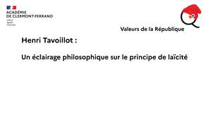 Un éclairage philosophique sur le principe de laïcité - Henri Tavoillot