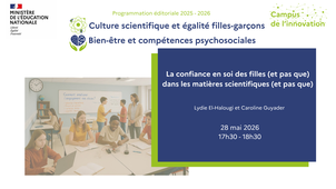 La confiance en soi des filles (et pas que) dans les matières scientifiques (et pas que).