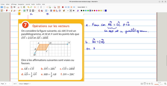 Corrections d'exercices sur les vecteurs