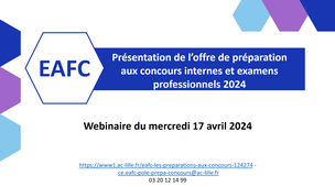 Offre préparation aux concours internes - EAFC de Lille