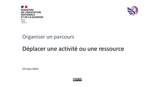 Déplacer une activité ou une ressource