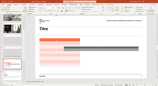 augmenter diminuer la hauteur des lignes d'un tableau inséré sur powerpoint