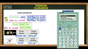 PUISSANCES Calculatrice casio fx-92 (écriture scientifique)