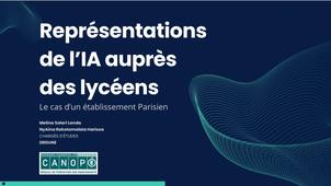 Intelligence artificielle :  représentations des lycéens. Résultats d'une étude.