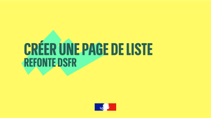 Créer une page de liste
