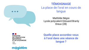 TraAM parcours Lettres_Oral et étude de la langue - témoignage n°2