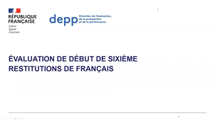 Français : les documents de restitution de l’évaluation et exploitation