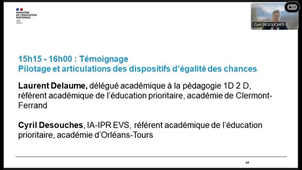 PNF 2024/2025 - Le pilotage des dispositifs d'égalité des chances dans l'écosystème de l'Ecole