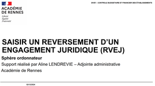 Saisir un reversement d'un engagement juridique (RVEJ) - ORDO