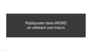 Publipostage WORD partie 2