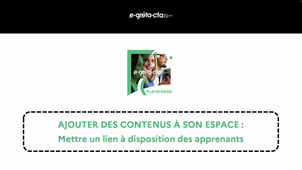 Mettre un lien à la disposition des apprenants