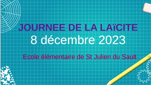 2023 - Flashmob Laïcité école élémentaire Saint Julien du Sault