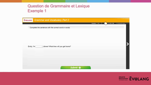 Ev@lang collège - Présentation des items aux élèves