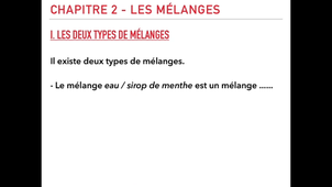 6ème - Les mélanges